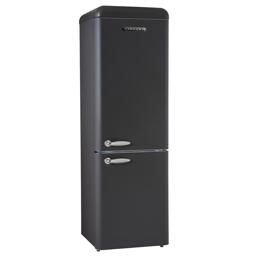 Schneider SCB 315 No Frost Retro Koelkast Mat Zwart