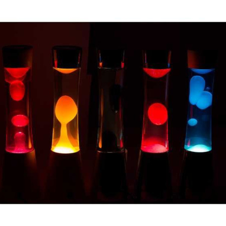 Fisura Retro Lavalamp chroom oranje
