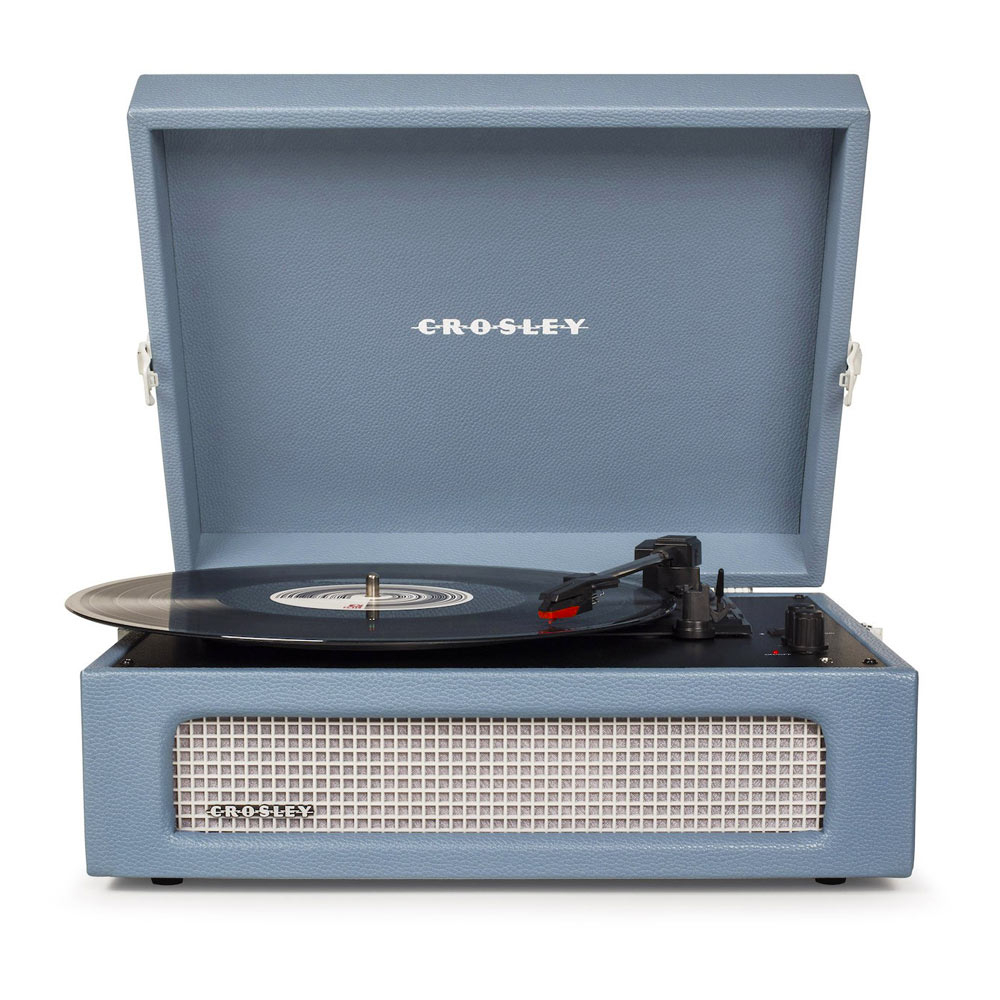 Crosley Voyager retro platenspeler washed blue