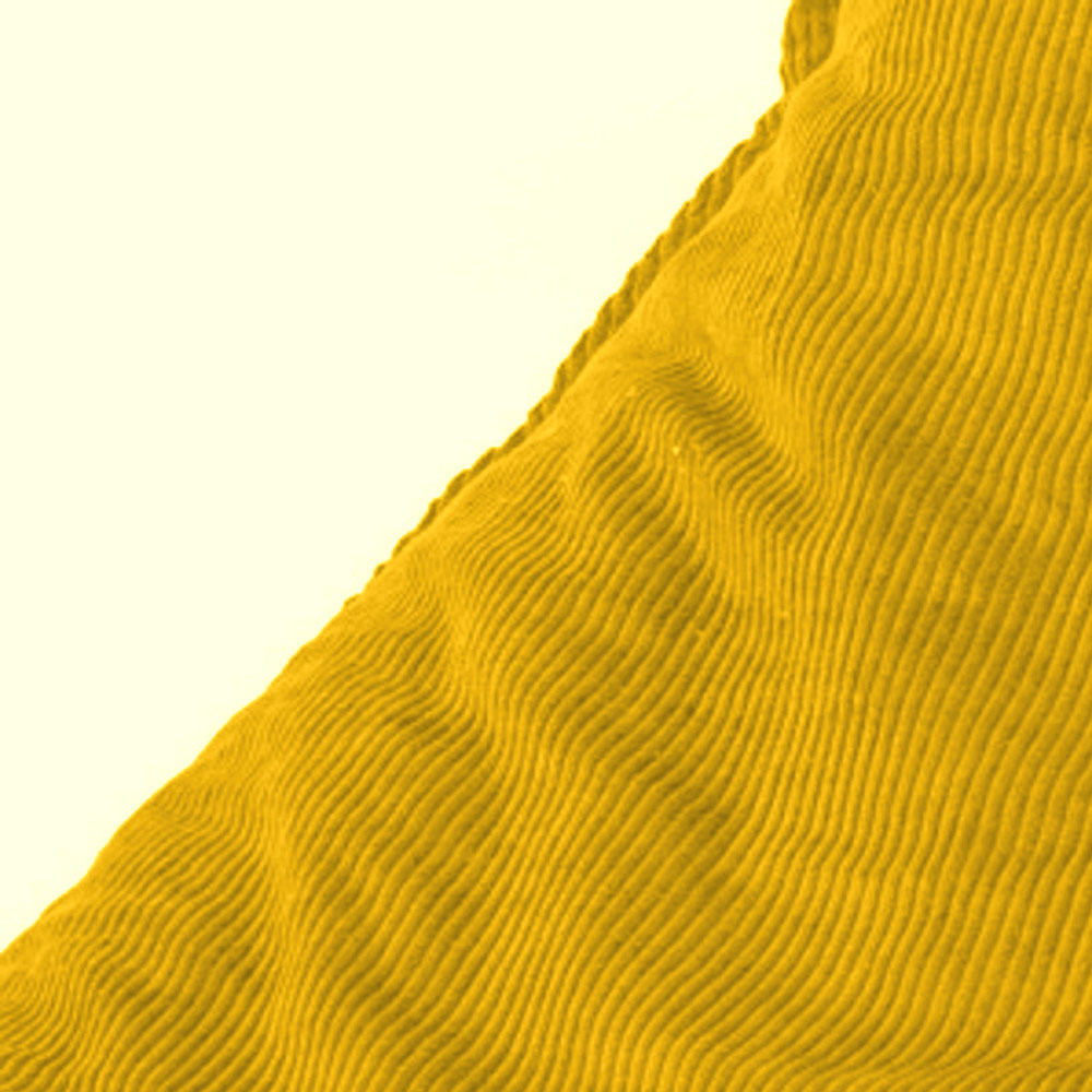 Zitzak stoel ribstof geel 100x80cm