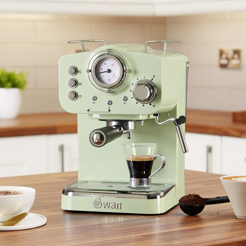 Retro espressomachine groen