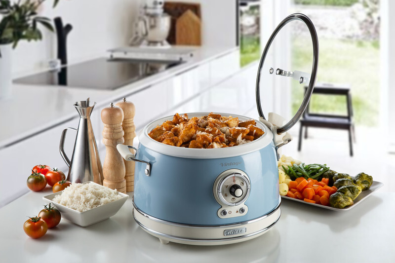 Ariete retro slowcooker & rijstkoker 1.8 liter blauw