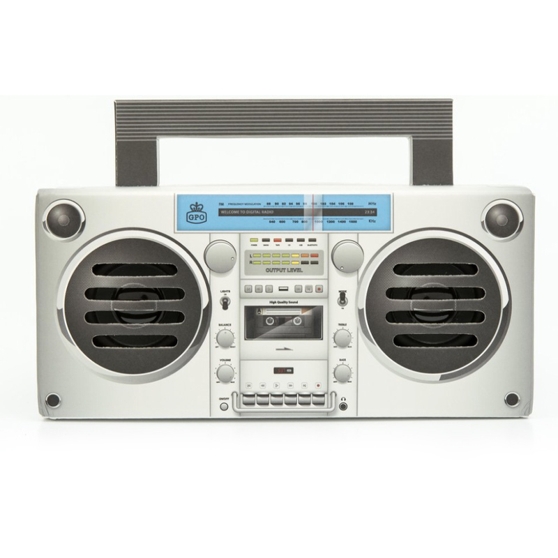GPO Bronx Bluetooth Speaker Boombox Zilver