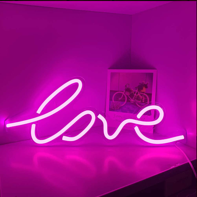 Neon verlichting love - rood