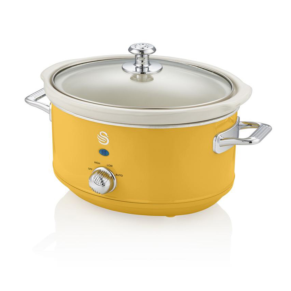 Swan Retro 3.5 L Slowcooker Geel