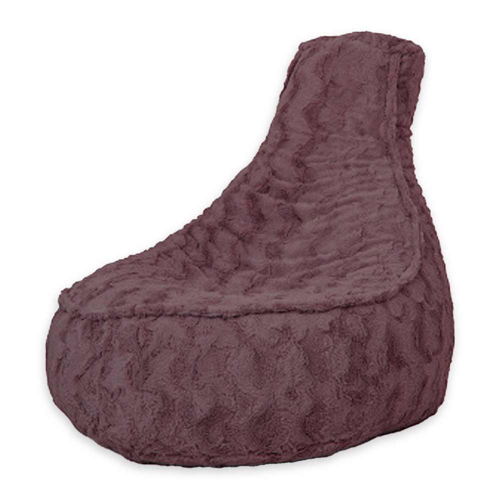 Zitzak stoel bont aubergine 100x80cm