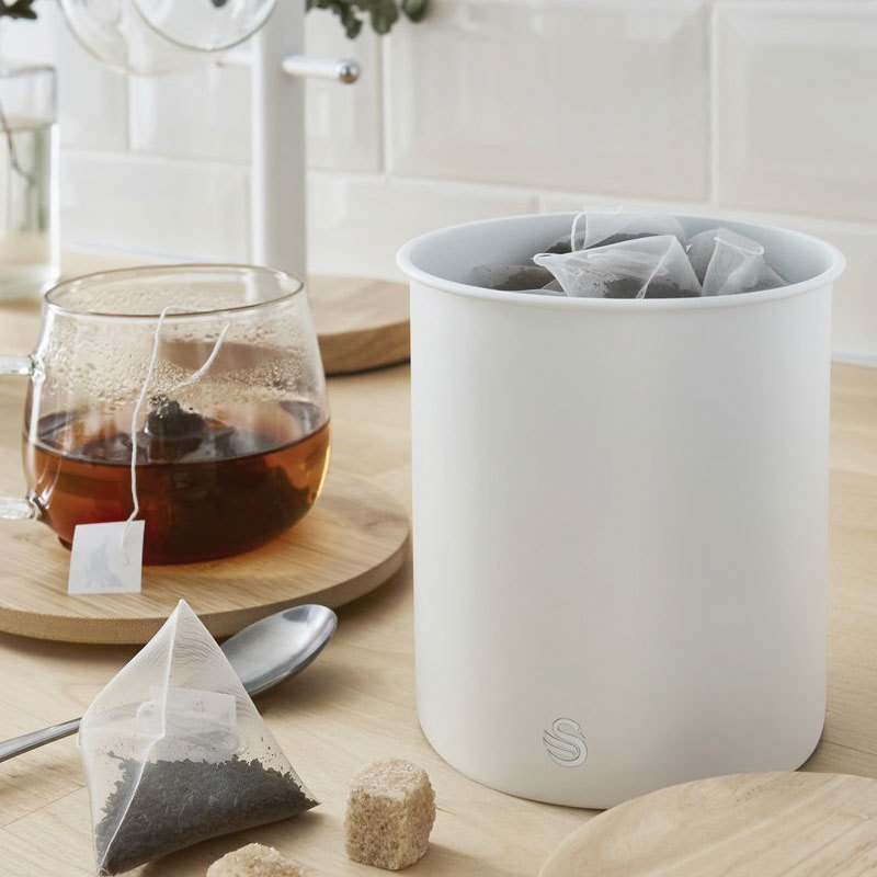 Swan retro opbergblikken set van 3 wit