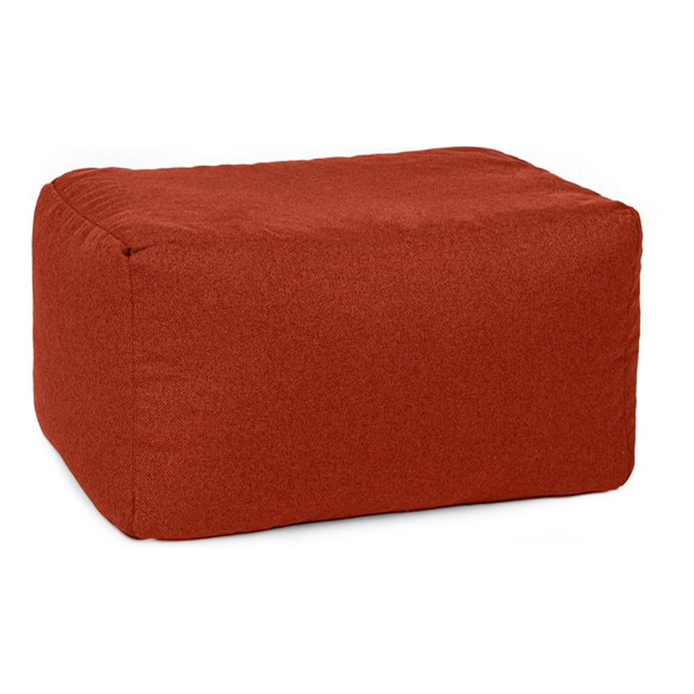 Duurzame zitzak poef rood 55x75x45cm