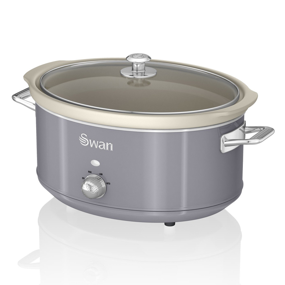 Swan Retro 6.5 L Slowcooker Grijs