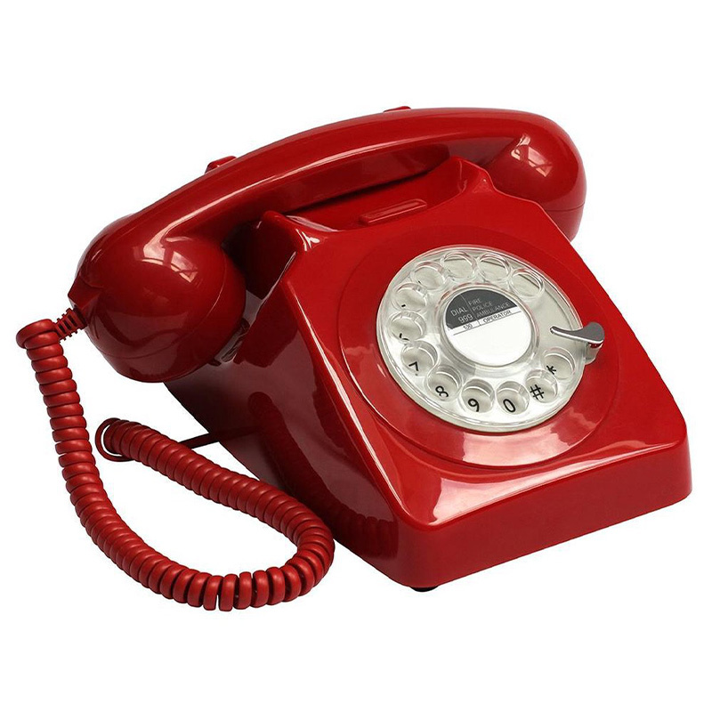 GPO 746 draaischijf retro telefoon rood