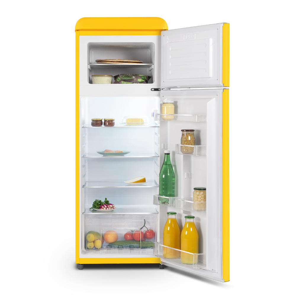 Schneider SCDD 208 V Retro Koelkast Canary Yellow