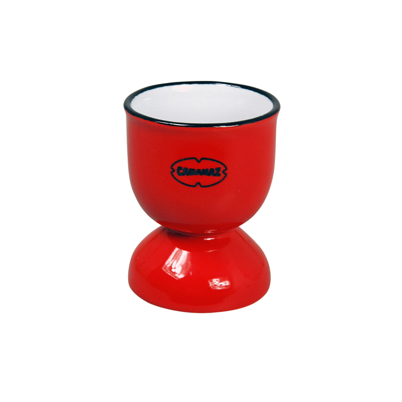 Cabanaz Retro Eierdopje emaille  geinspireerd Scarlet Red