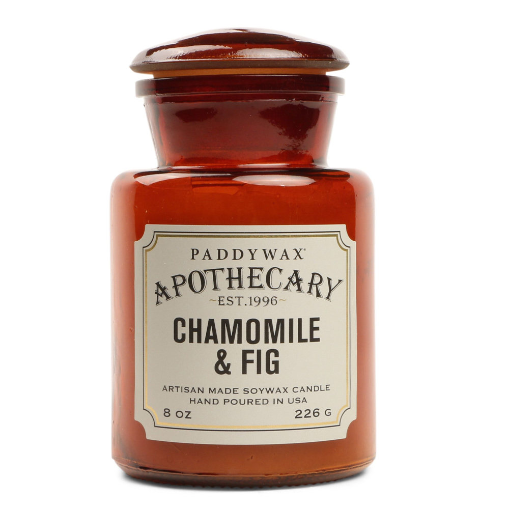 Gentlemens Hardware Glass Candle Chamomile + Fig  - Geurkaars in glazen apothekerspot