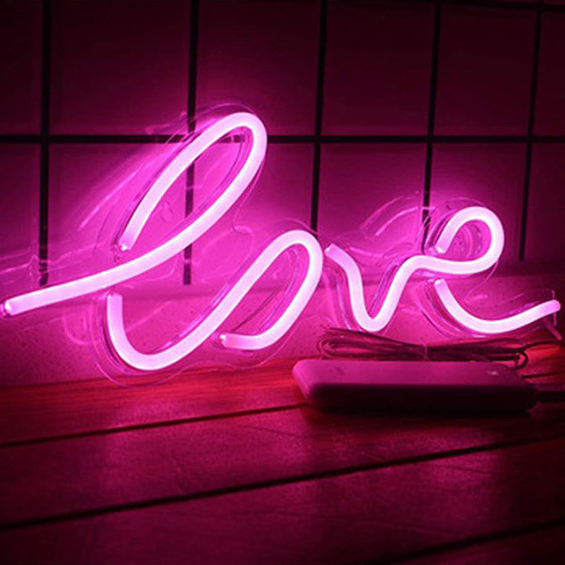 Neon verlichting love - rood