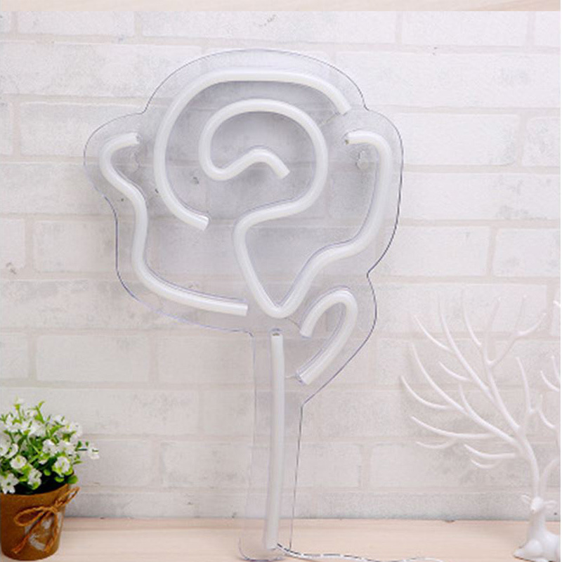 Retro neon verlichting Roos - roze