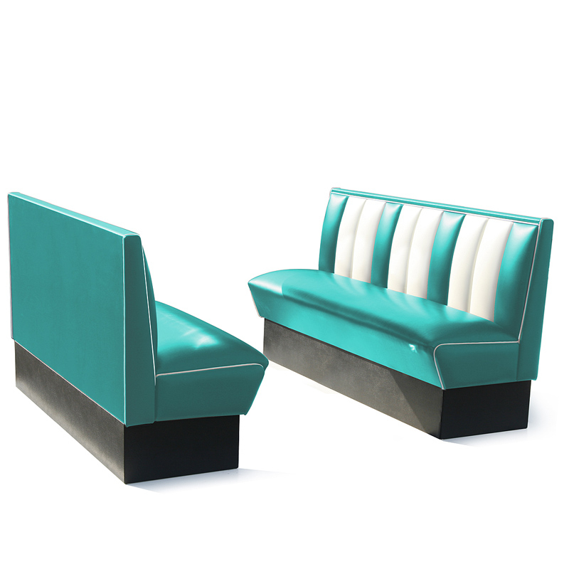 Bel Air Dinerbank Single Booth HW-150 Turquoise