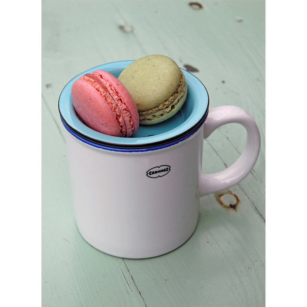 Retro mini schaaltje / theezakjes houder arctic blue