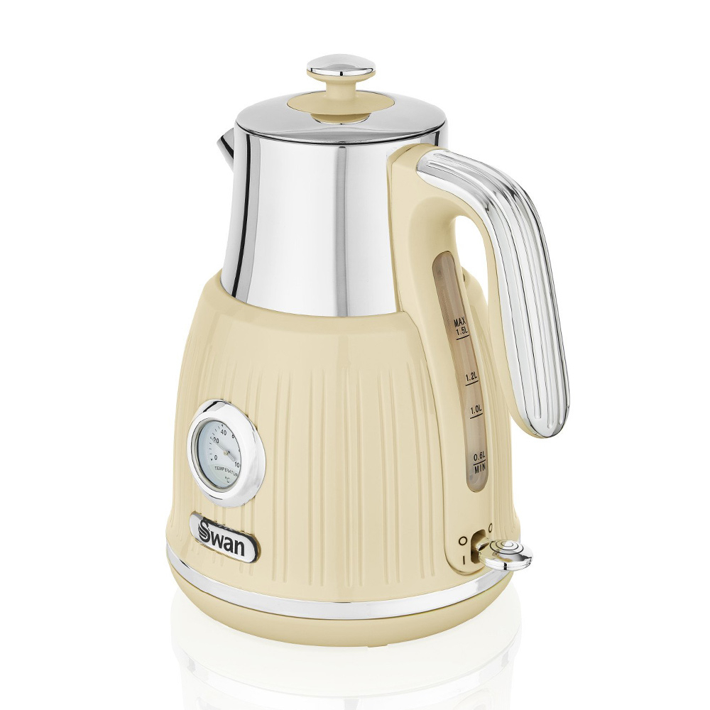 Swan retro waterkoker 1.5 liter creme