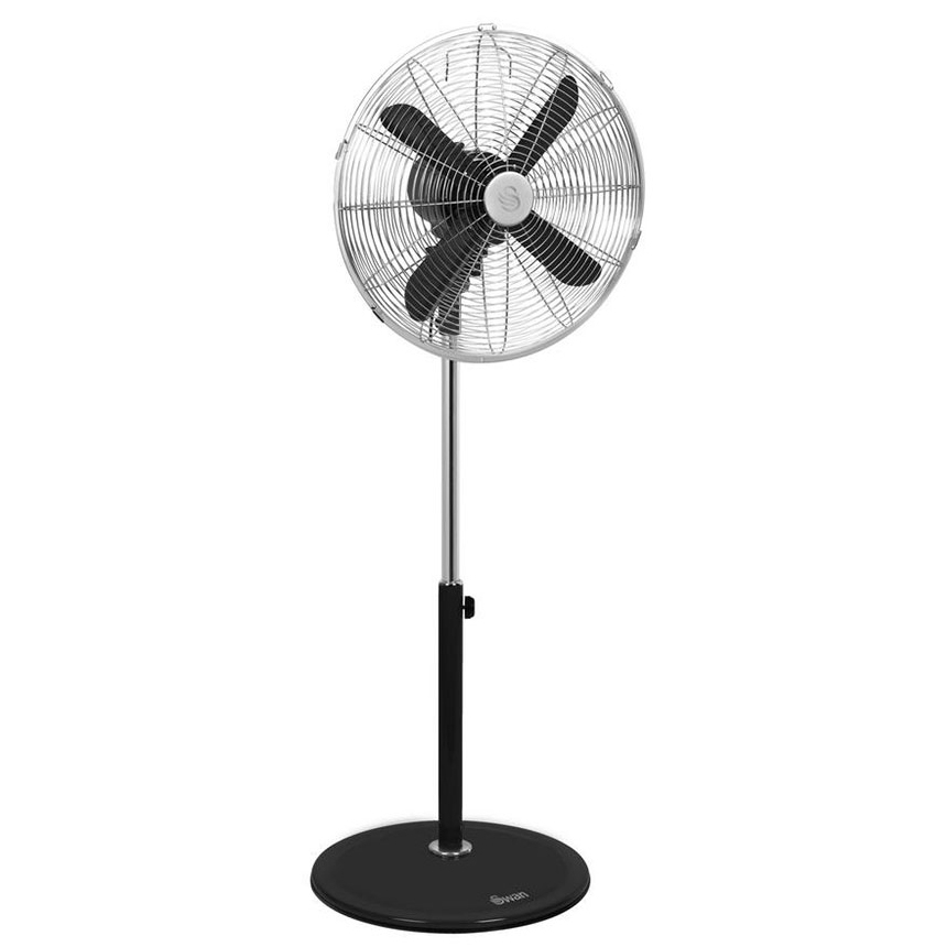 16 Inch retro vloerventilator zwart
