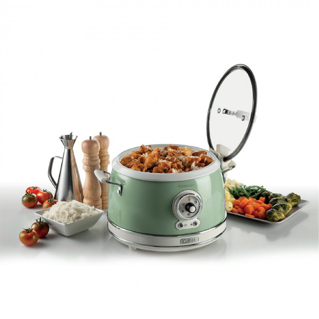 Ariete retro slowcooker & rijstkoker 1.8  liter groen