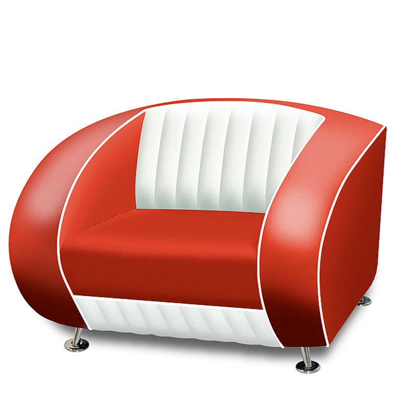 Bel Air Retro Fauteuil SF-01CB Rood