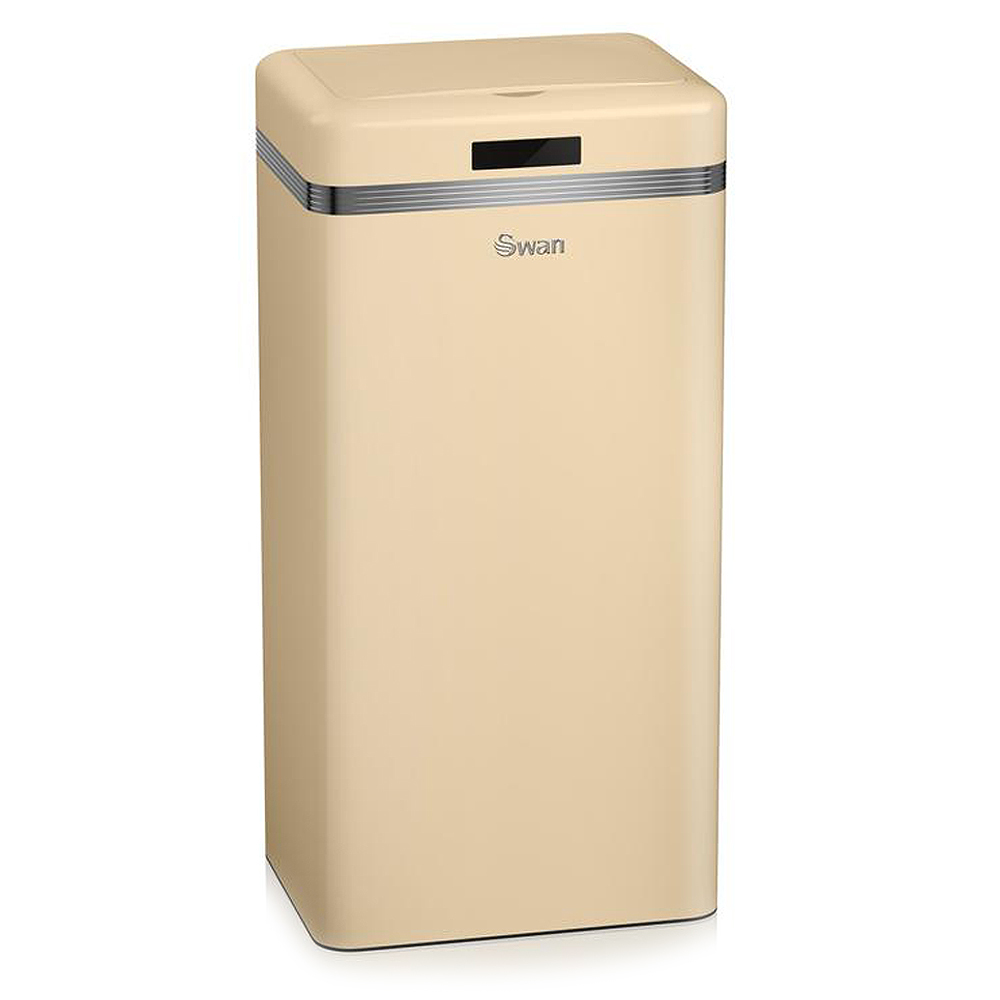 Swan Sensor Prullenbak 45 L Creme