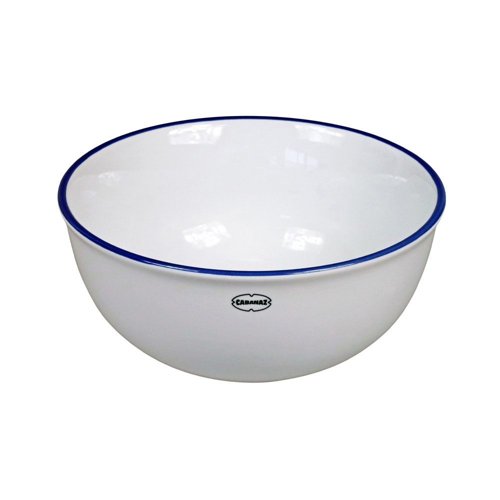 Retro ontbijt kom emaille  geinspireerd classic white