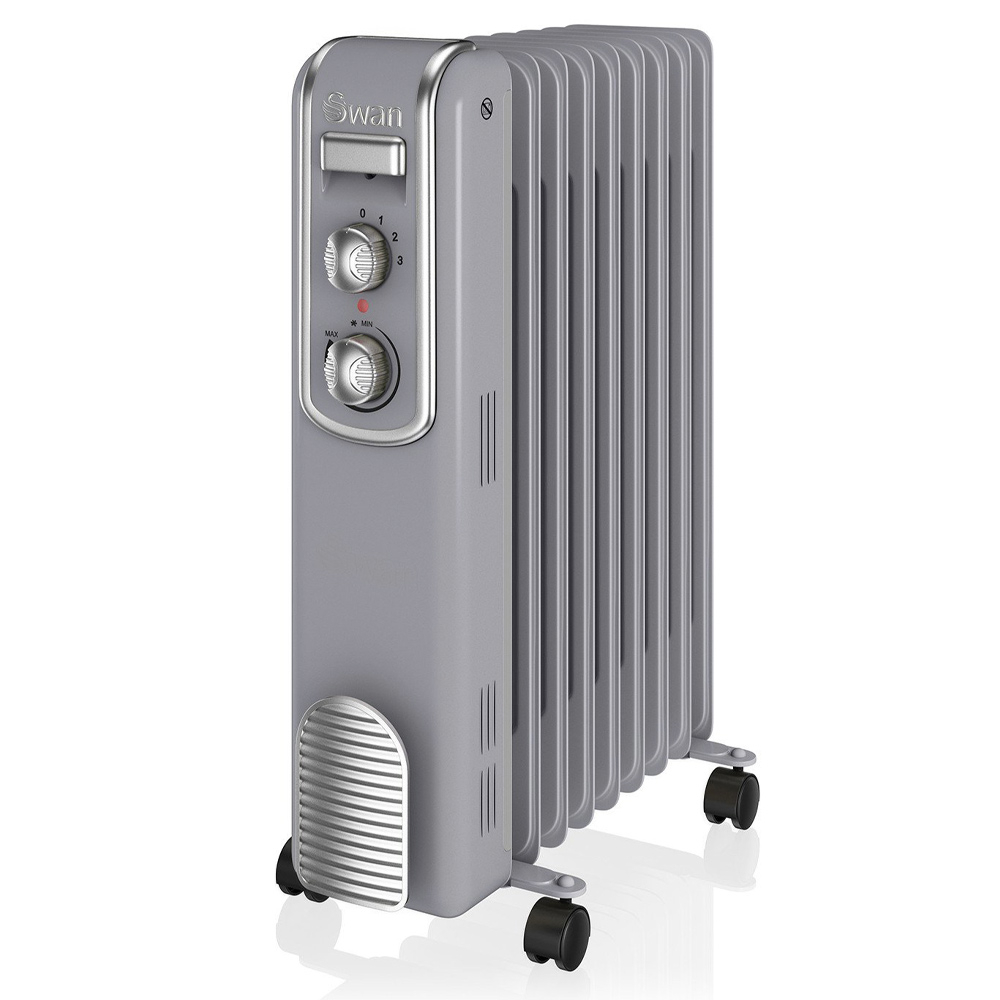 Swan Retro Elektrische Olieradiator Grijs