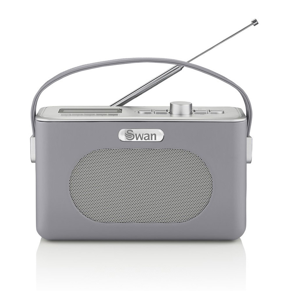 Swan Draagbare Retro Radio DAB+ Bluetooth Grijs