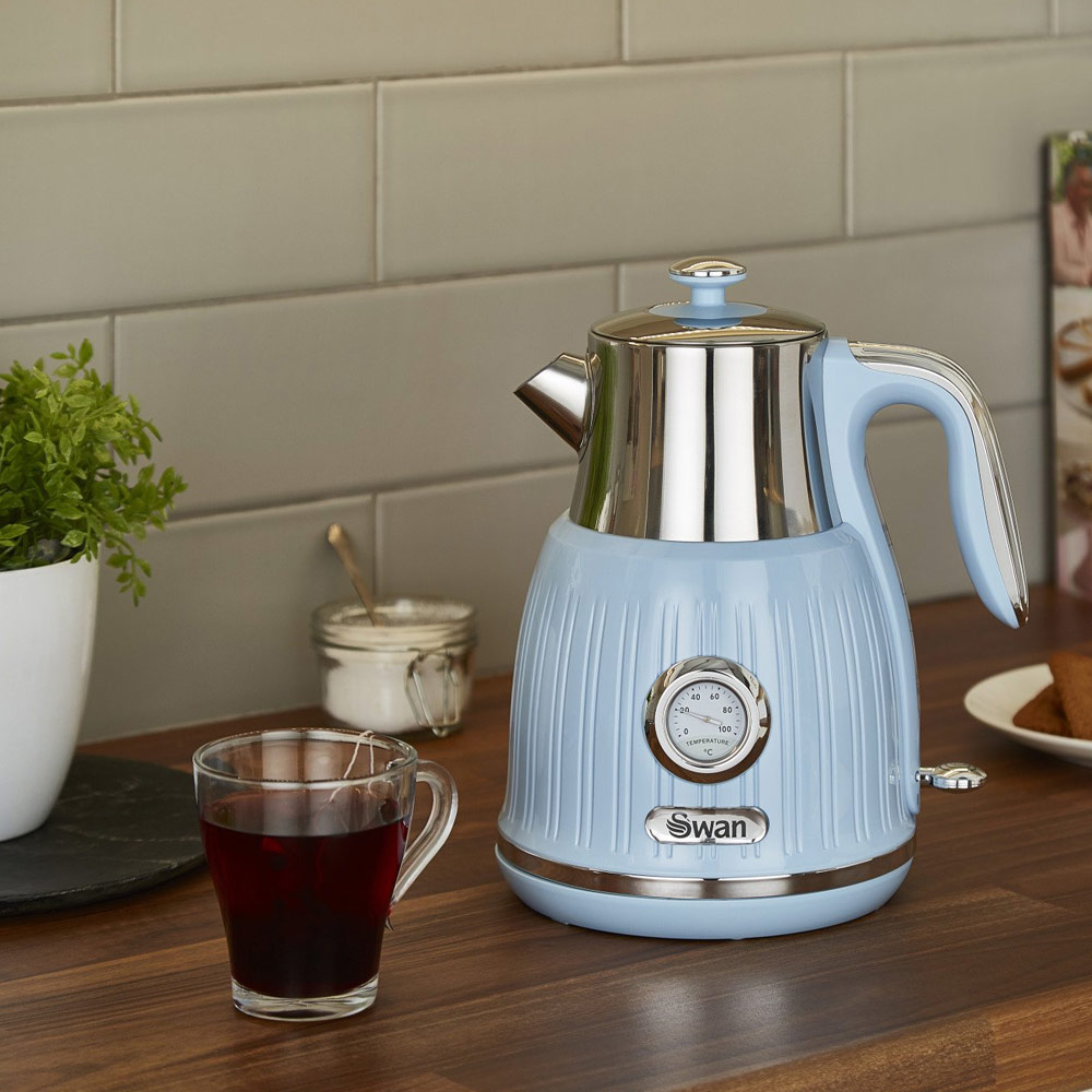 Swan SK31040BLN Retro Waterkoker 1.5 Liter Blauw