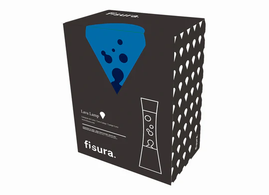 Fisura lavalamp chroom blauw