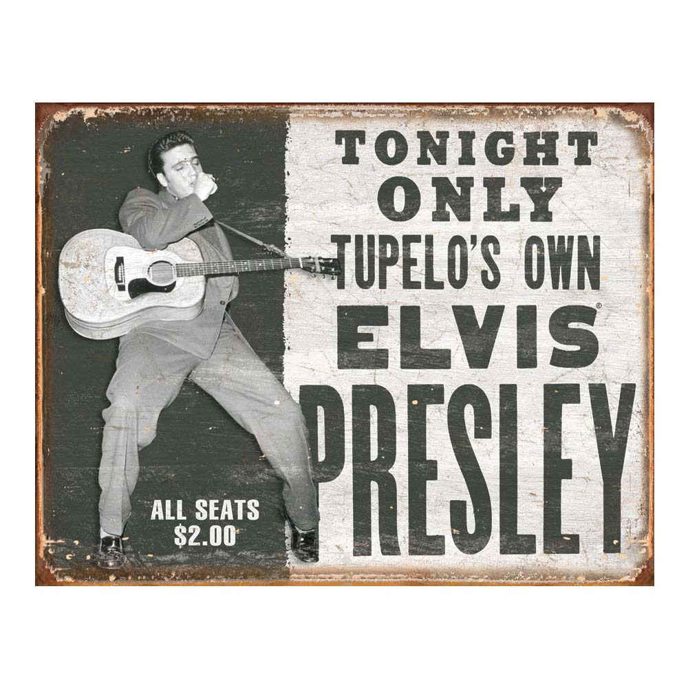 Metalen Retro Bord Elvis Tupelos Own