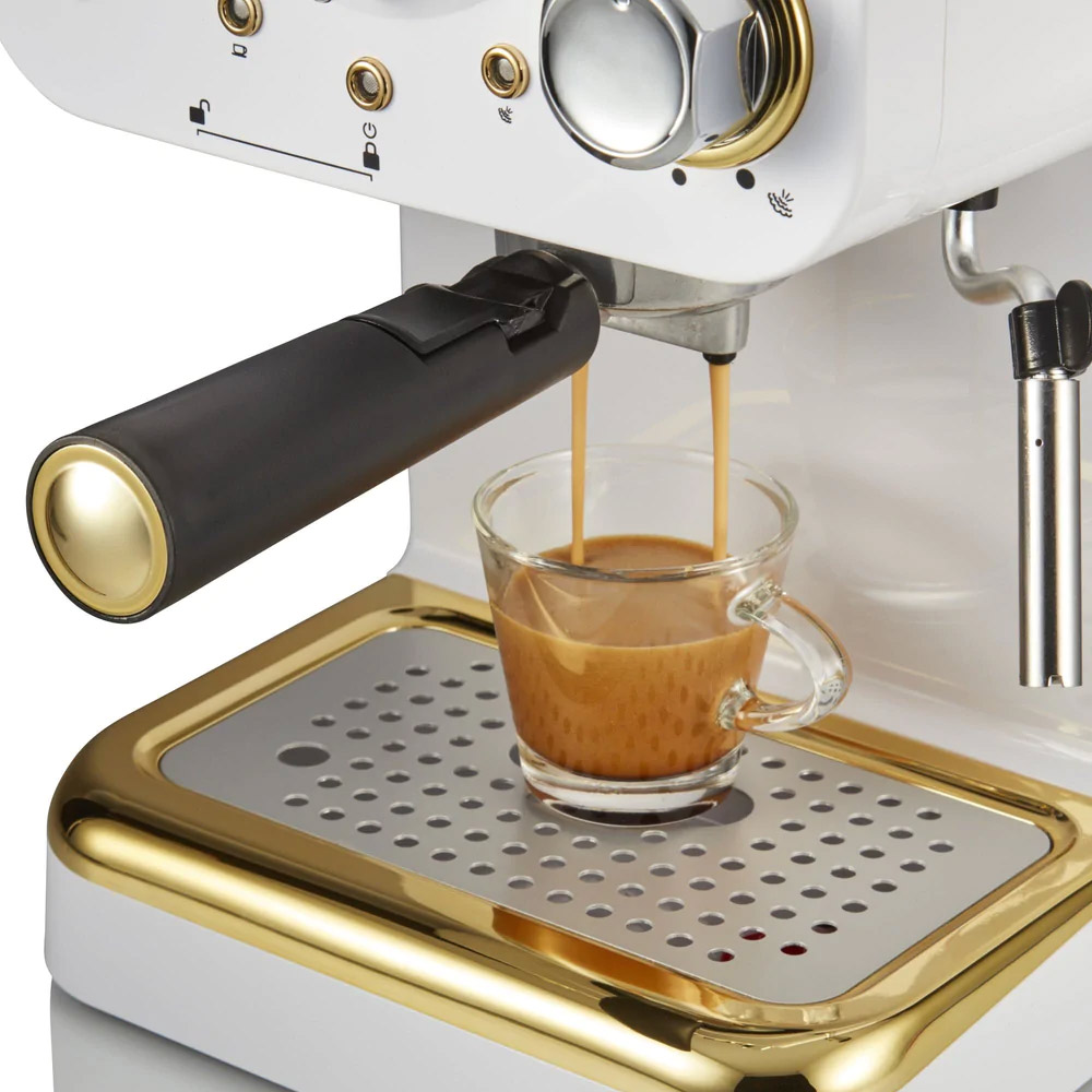 Swan Gatsby retro espressomachine wit