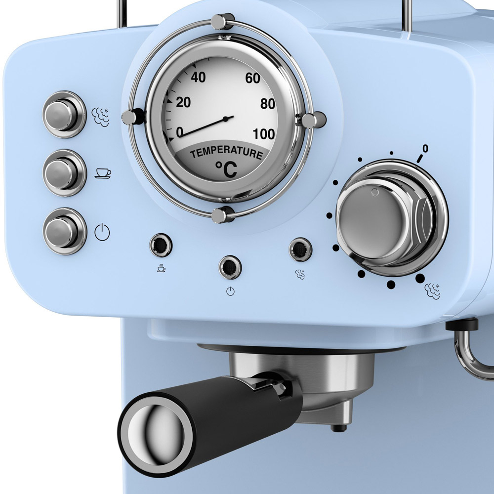 Retro espressomachine blauw