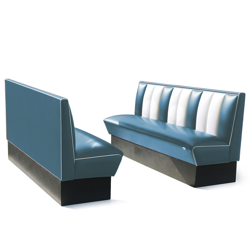 Bel Air Dinerbank Single Booth HW-180 Blauw