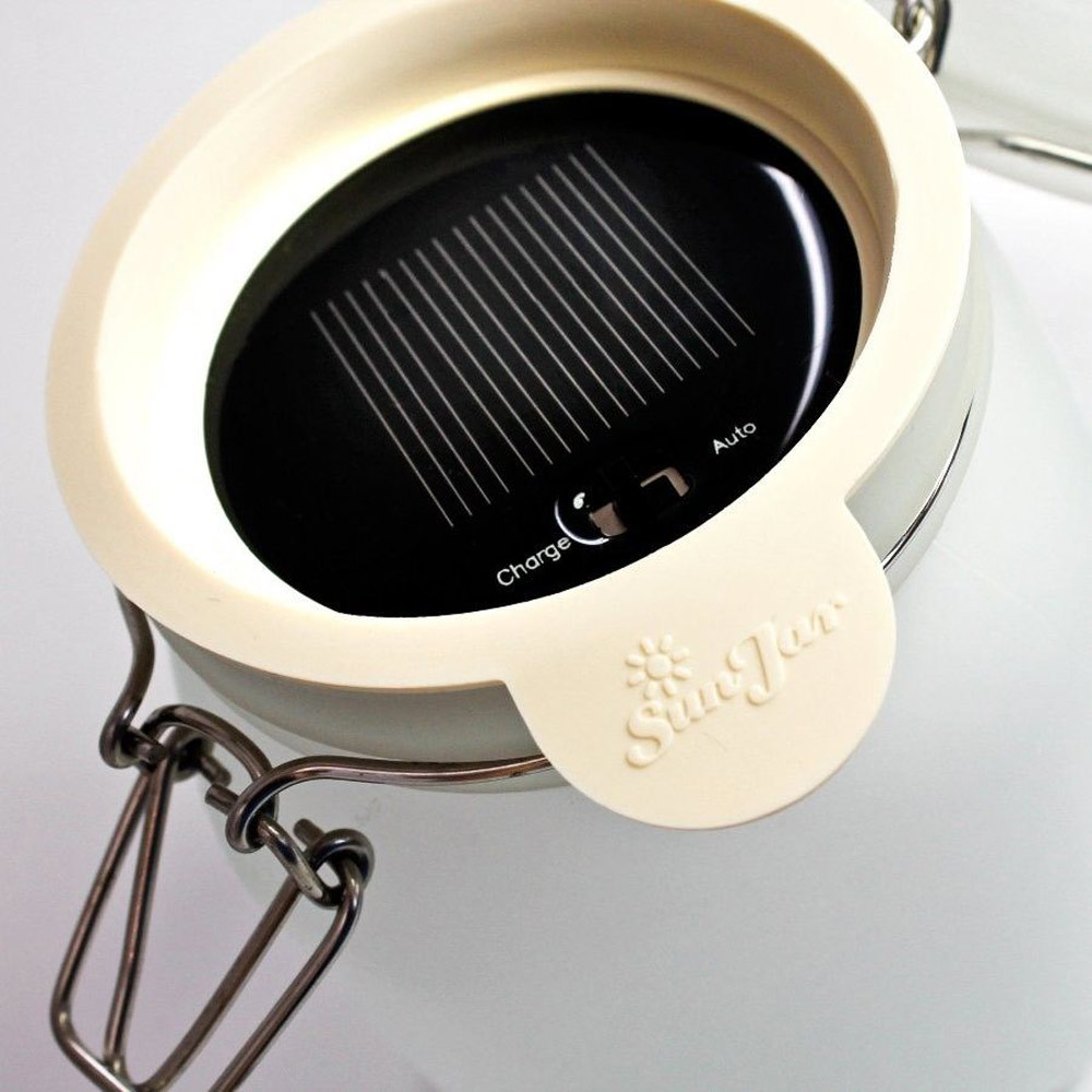 Weckpot lamp op zonne-energie geel