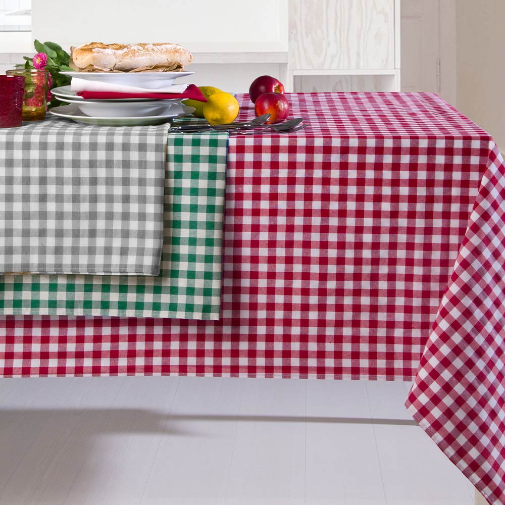 Retro tafelkleed ruitpatroon rood