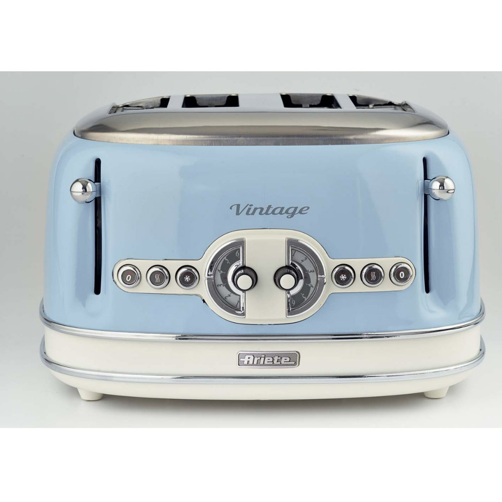 Retro broodrooster 4 sneden blauw