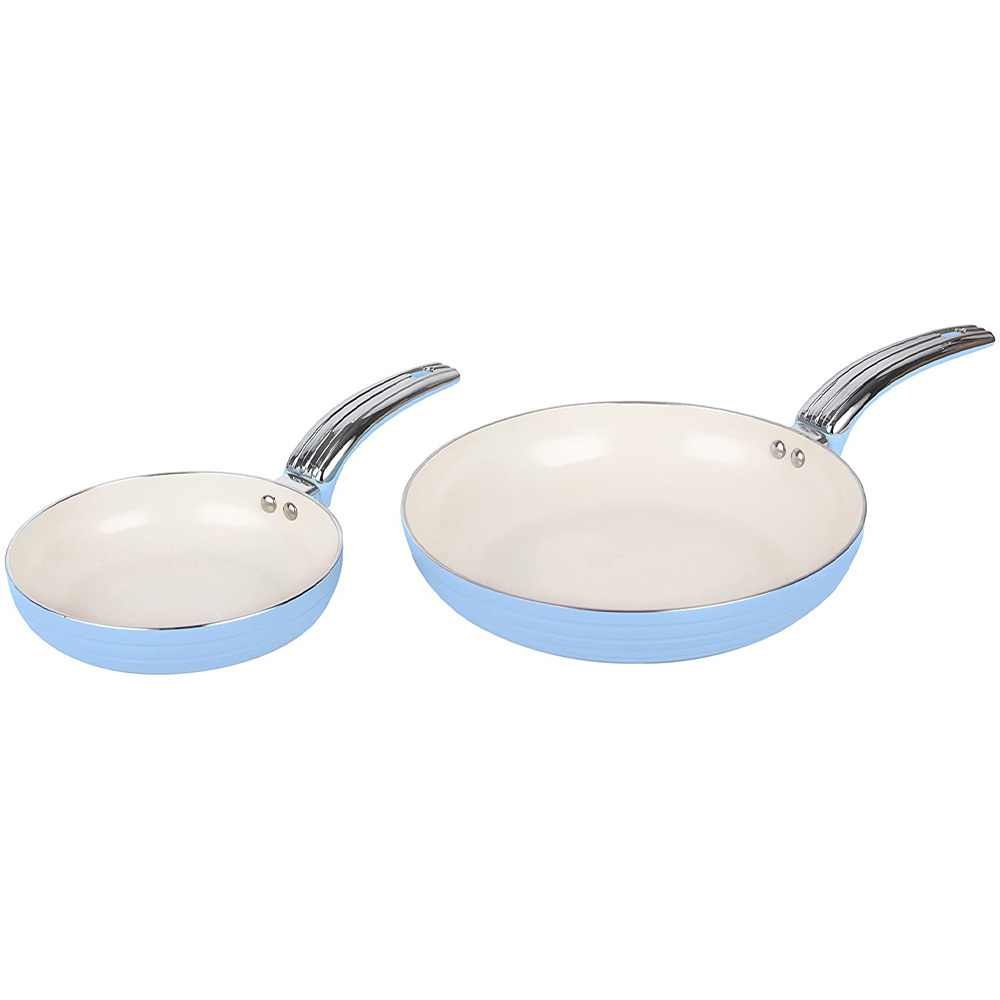 Swan retro pannenset van 5 blauw Swan retro pannenset van 5 blauw