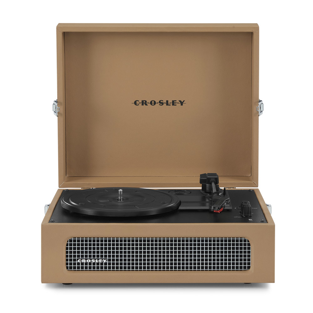 Crosley Voyager retro platenspeler tan Crosley Voyager retro platenspeler tan