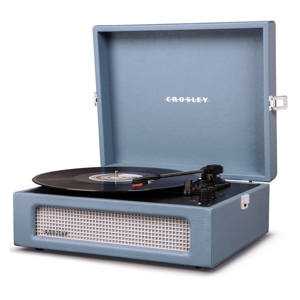 Crosley Voyager retro platenspeler washed blue