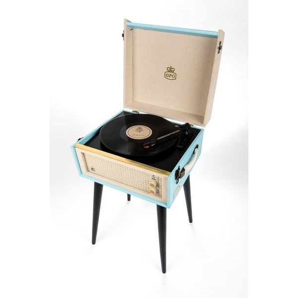 GPO Bermuda dansette platenspeler sky blue