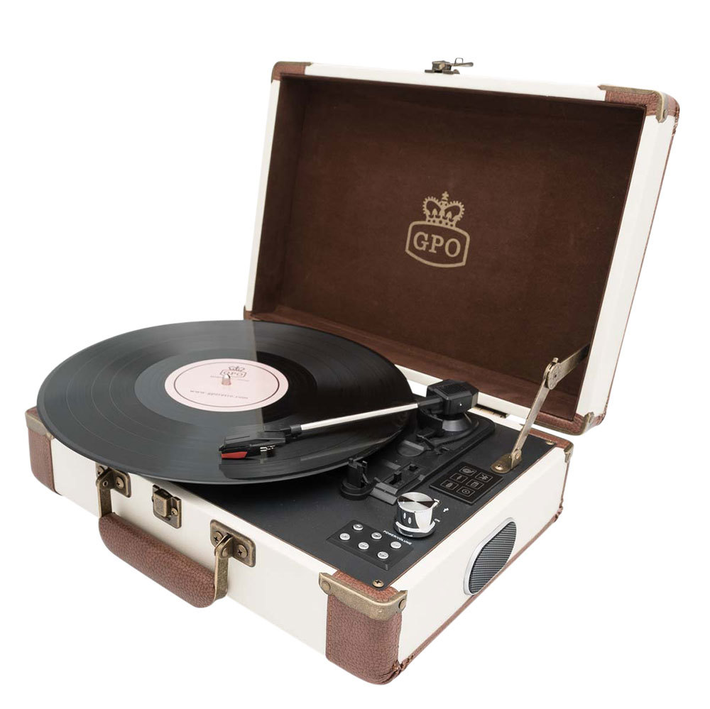GPO Ambassador bluetooth draadloze platenspeler creme