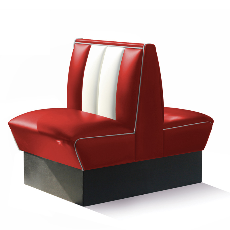 Bel Air Dinerbank Double Booth HW-70DB Rood