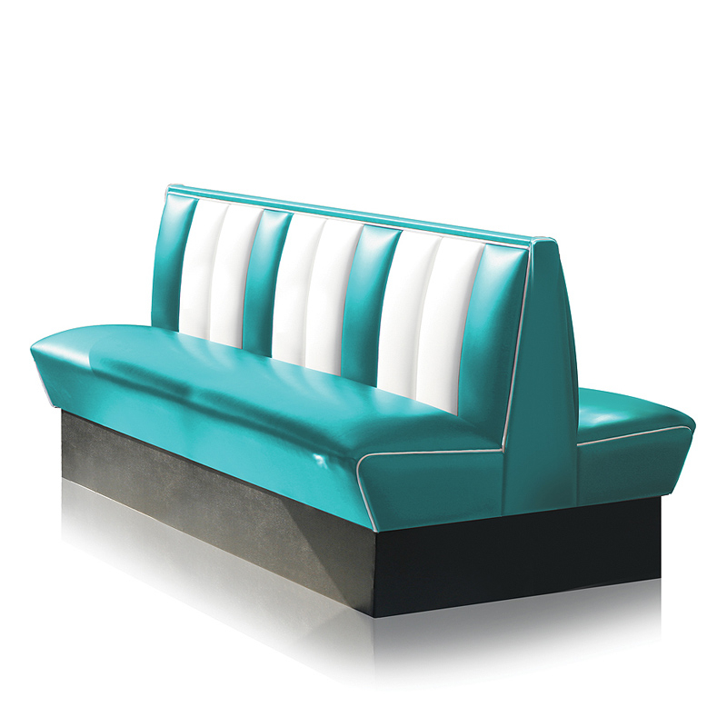 Bel Air Dinerbank Double Booth HW-150DB Turquoise
