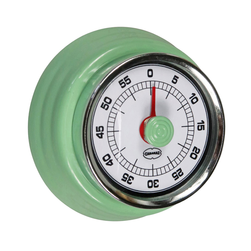 Cabanaz retro kookwekker vintage green