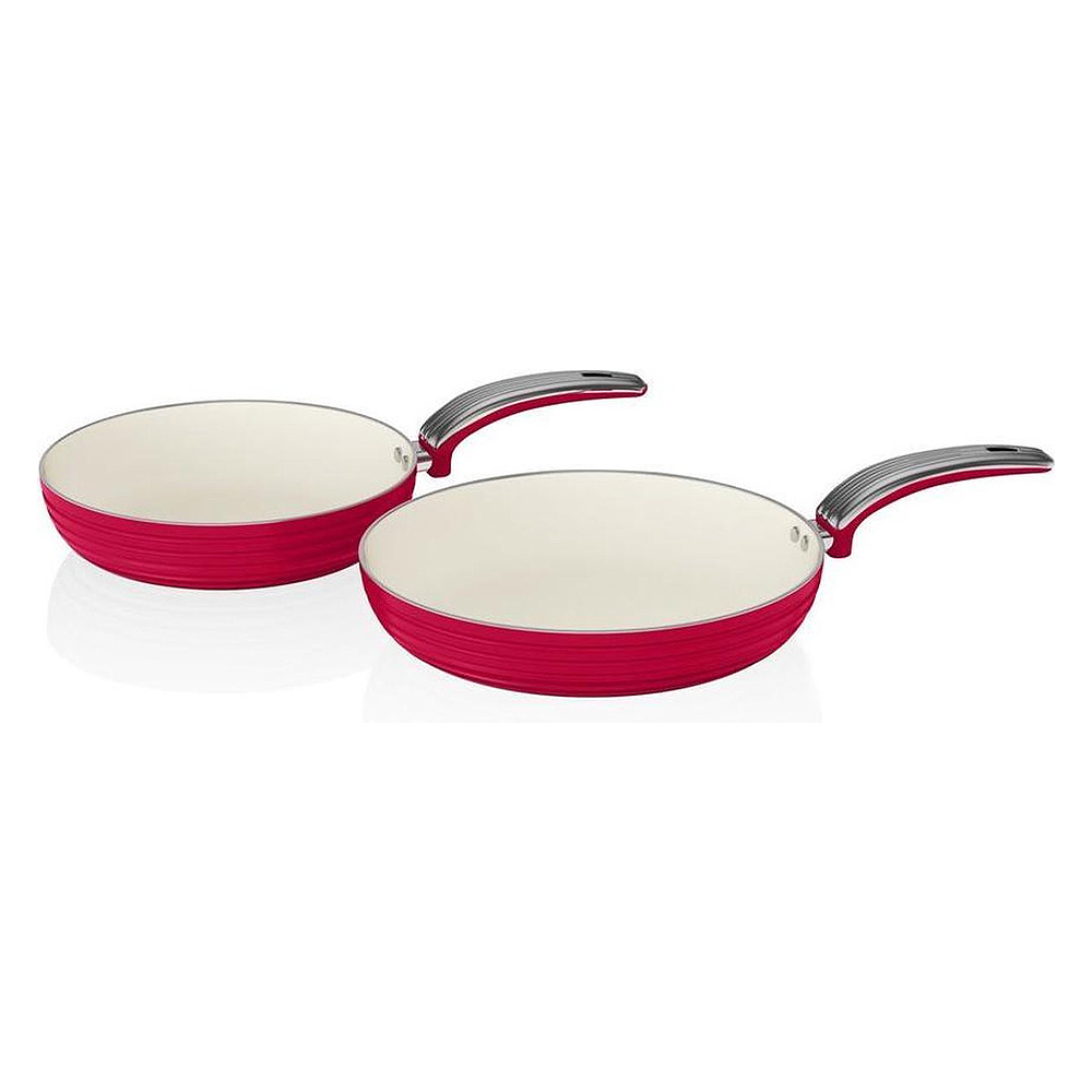 Koekenpannen set van 2 rood