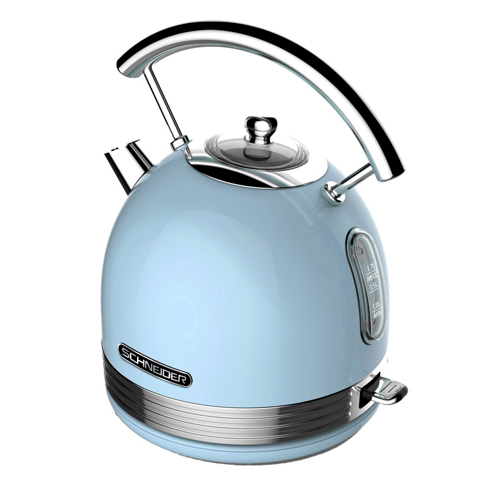 Retro waterkoker lichtblauw