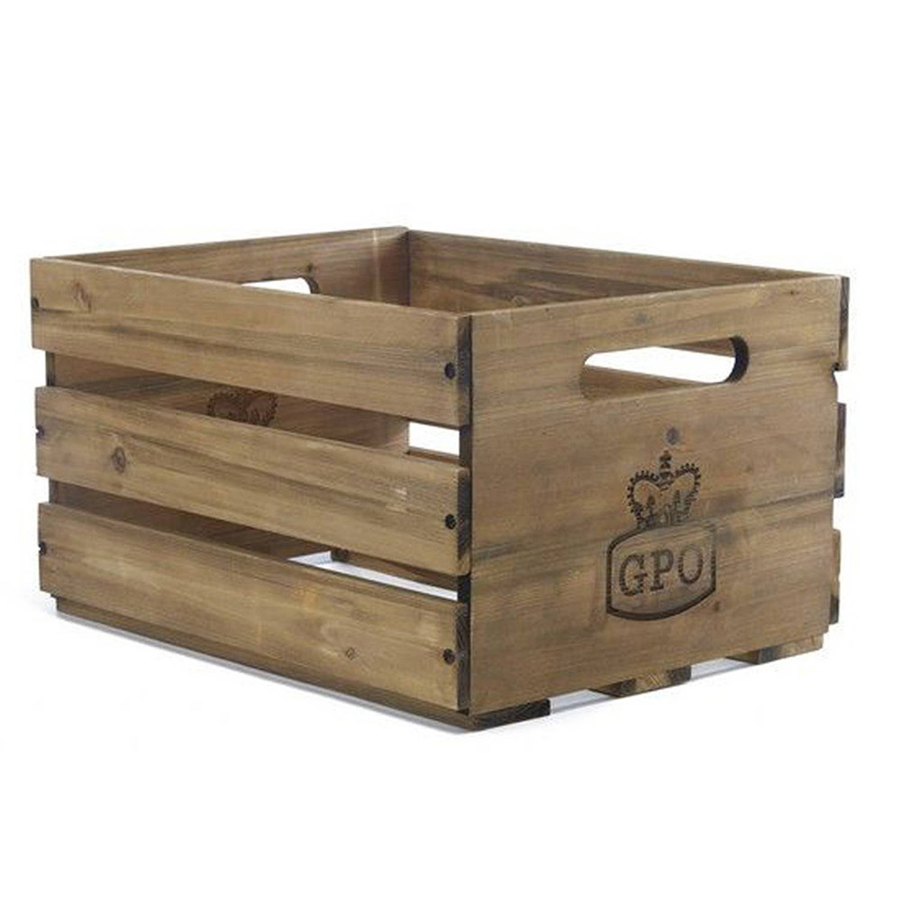 Houten opslag krat - geschikt voor 100 Lp's