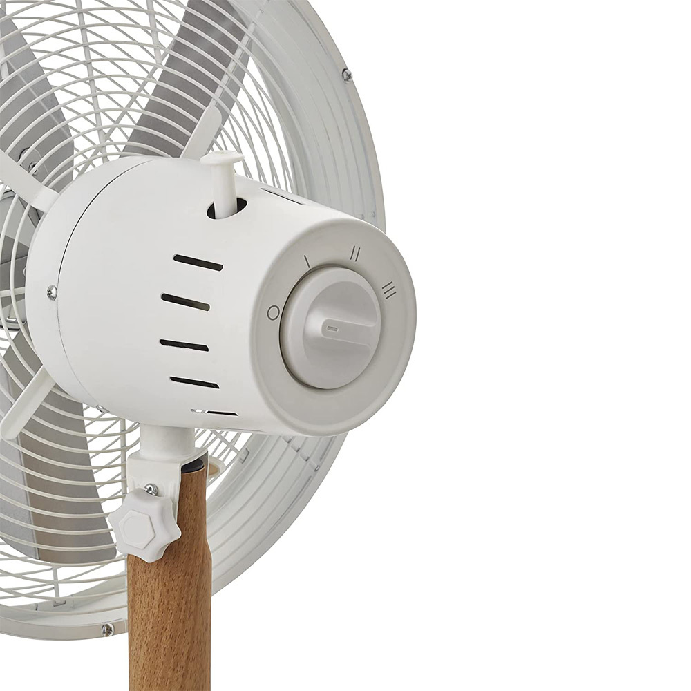 Retro 12 inch tafelventilator wit